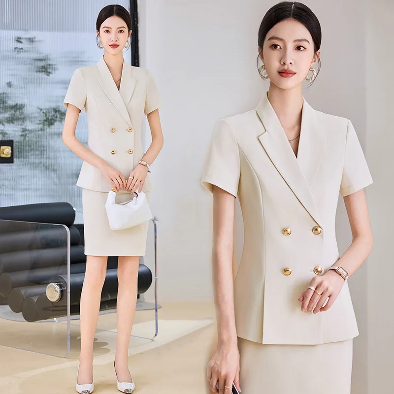 Business Suit Women's Summer Temperament Goddess Style Workplace Formal Wear Hotel Manager Jewelry Shop Workwear Workwear