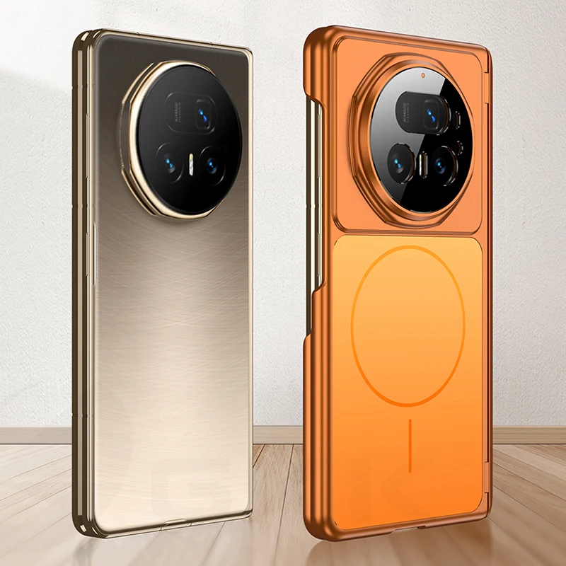 Magnetyczne etui na telefon z zawiasem do Honor Magic V5, tylko tylna strona, magnetyczne ładowanie bezprzewodowe, plastikowa, matowa, twarda obudowa do Honor Magic V5. — zdjęcie produktu 5