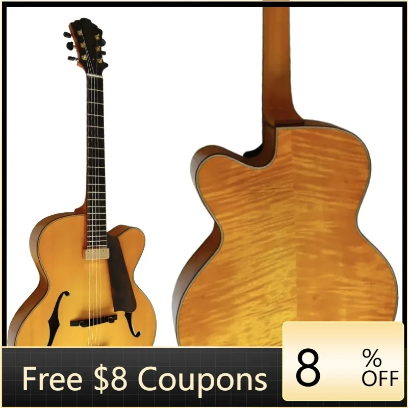 

STLF Yunzhi 3A Maple Customizable Jazz Guitar Acoustic Electric Guitar Instruments Musical