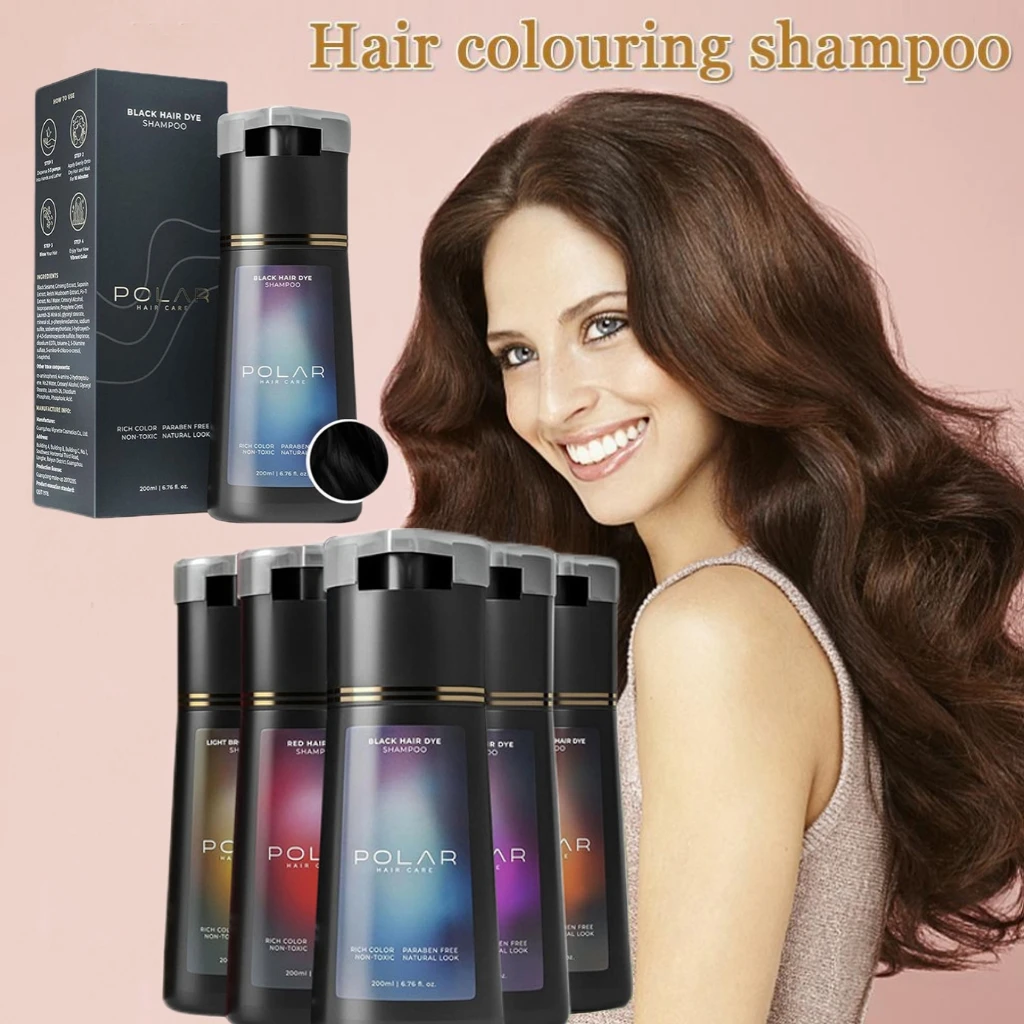 200ml Shampoo Hair Dye Herbal Without Hurting Hair Shampoo Oil Control Change Colour Hair Dye Lasting Fluffy Shampoo Hair Care