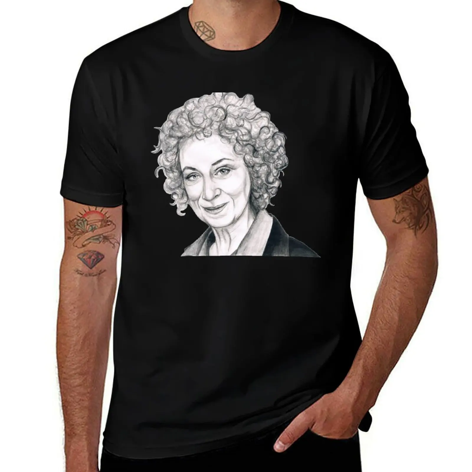 

Margaret Atwood T-Shirt Classic Graphic Short Sleeve Top
