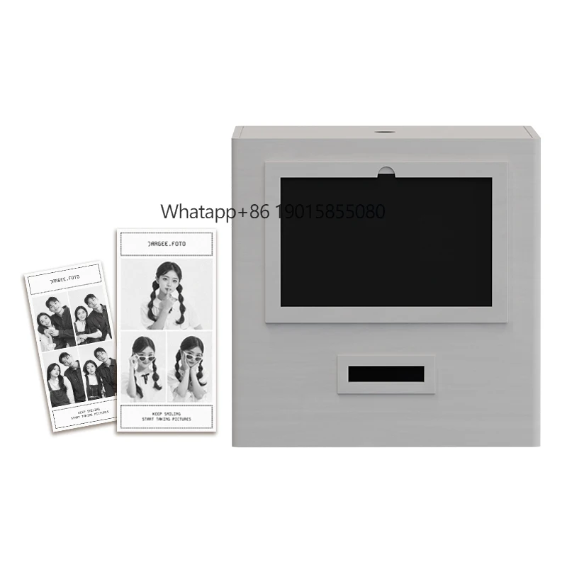 

Custom Design Mini Photo Booth Instant Print Receipt Photo Booth Automatic Photo Booth With Printer