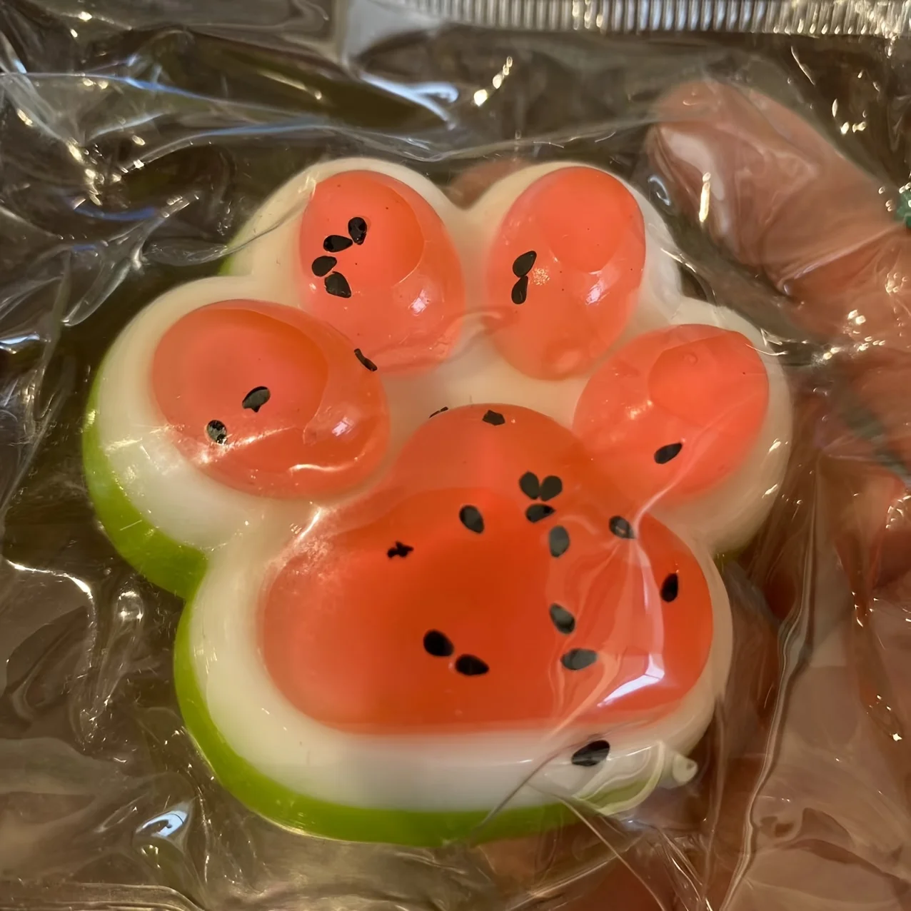 

Creative Watermelon Cat Paw Squeeze Pinch - Slow Rebound, Realistic Paw Design, Squeeze Anti-Anxiety Sensory Fidget Toys