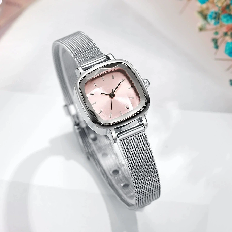 

New Fashion Luxury Watches For Woman Square Casual Quartz Watch Ladies Students Stainless Steel Watch Gift Reloj Mujer Hot Clock