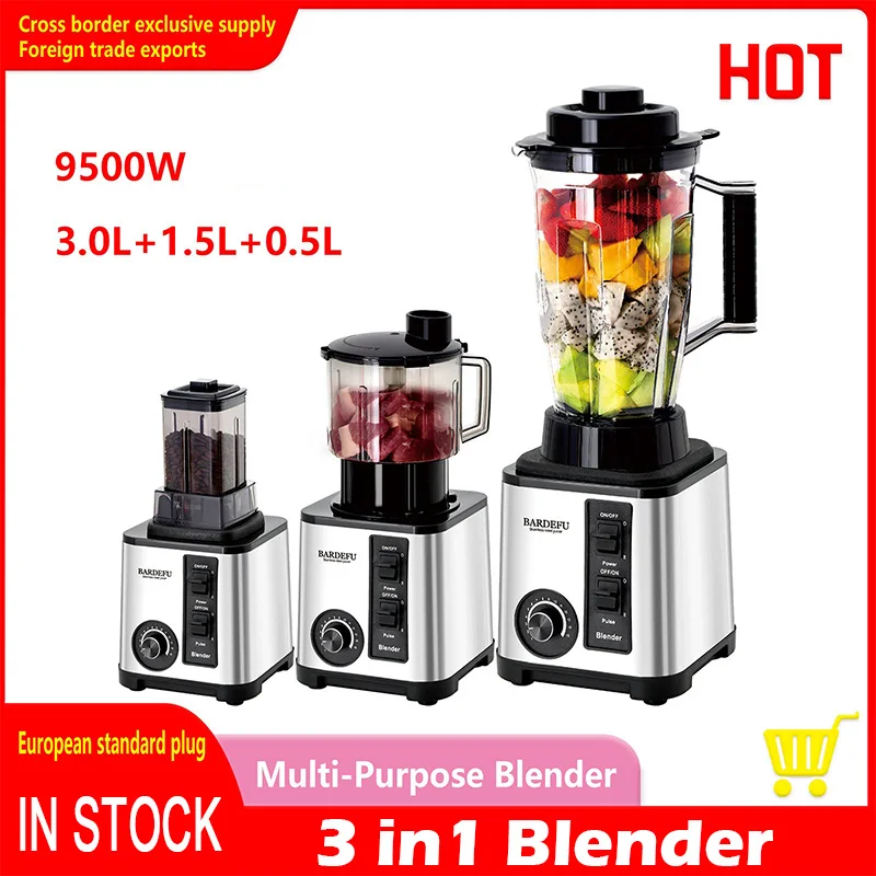 3L 3 in1 Powerful Blender Stainless Steels Wall Breaker Multifunctional Cooking Juicer Ice Mixer Smoothie Machine  For Kitchen