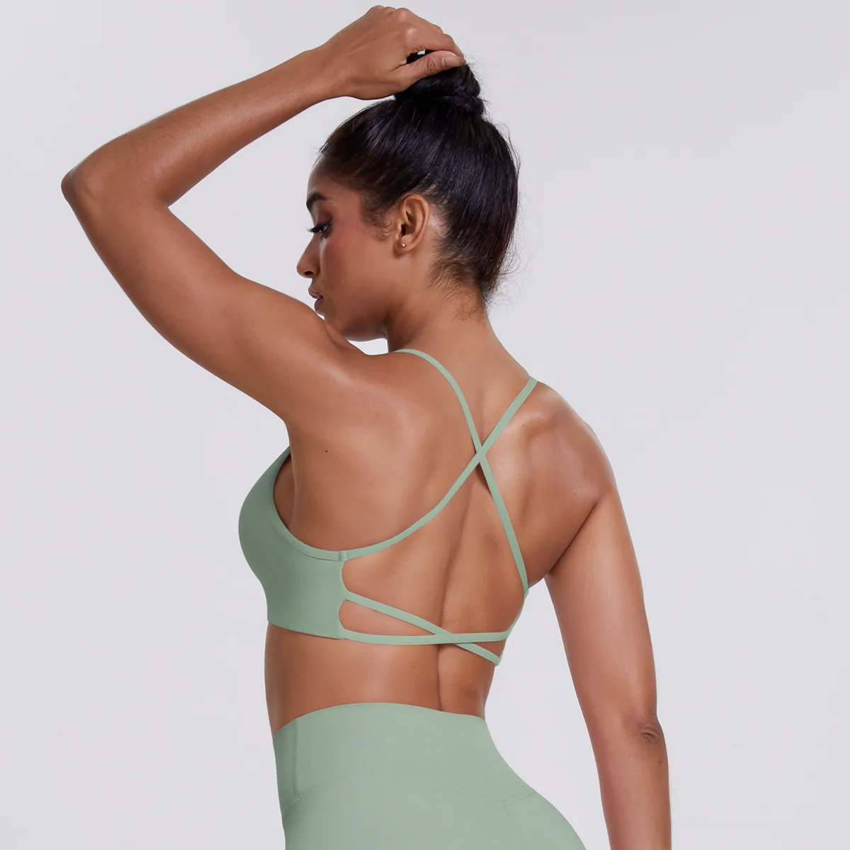 النساء اليوغا الصدرية اللياقة البدنية المحاصيل الأعلى للصدمات حمالات الصدر الرياضية بلون النايلون اليوغا الصدرية رياضة المحاصيل القمم المرأة تنفس الرياضة #3