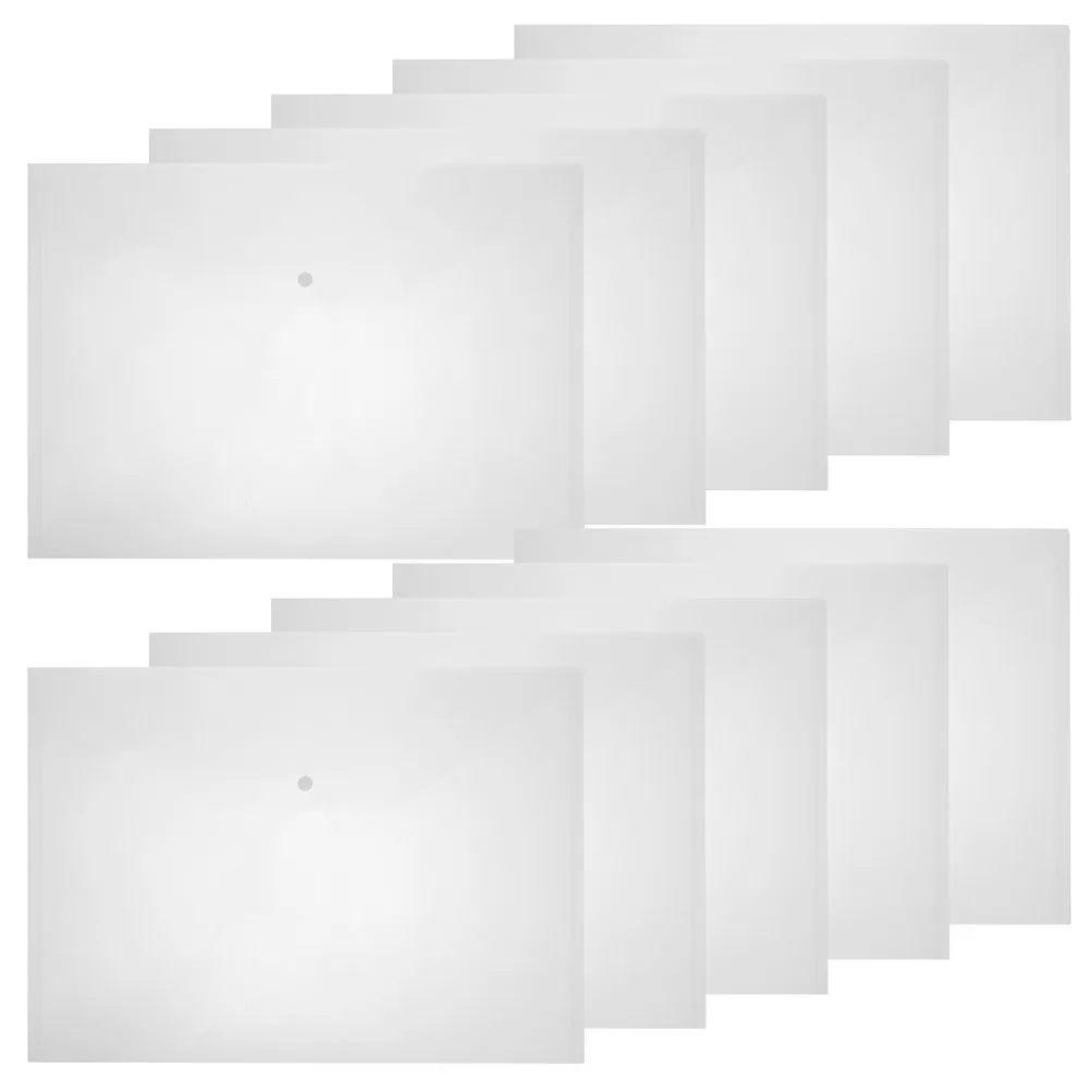 

20Pcs Plastic Document Organizer Bag Reusable File Storage Pouch for Contracts Notes Cards A3 Clear File Folder Office School