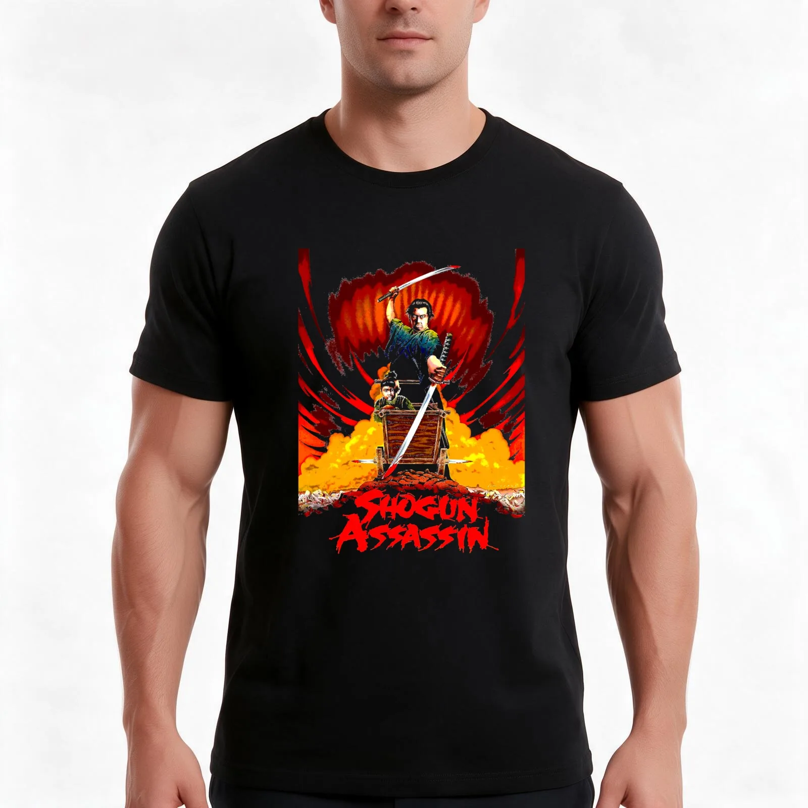 Retro Music Shogun Assassin Gifts Music Fans T-Shirt Summer Casual Cotton Tee Oversized Streetwear Tops Vintage Graphic Print