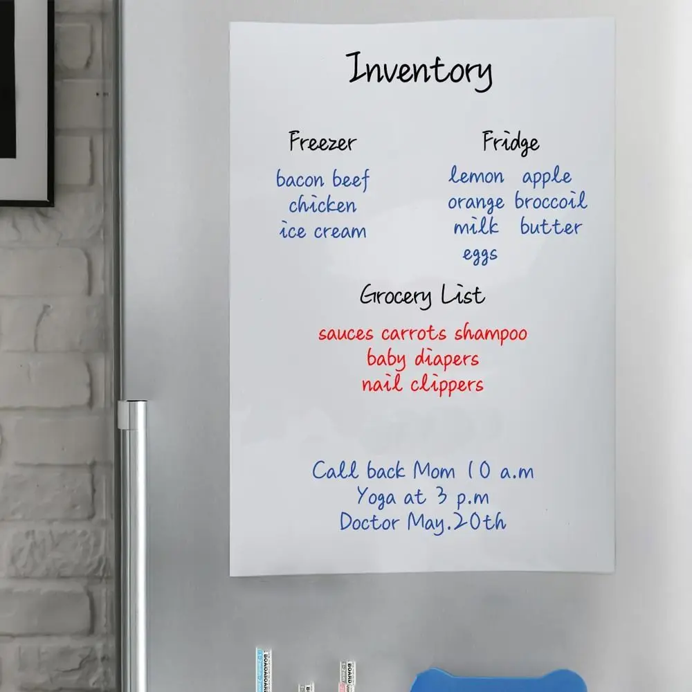 دائم A3/A4/A5 مغناطيس الثلاجة السبورة قابل للمسح لوحة الإعلانات مخطط شهري لوحة بيضاء قابلة لإعادة الاستخدام الثلاجة ملصق #4