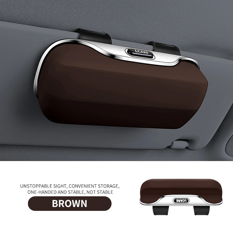 Universal Auto-Montiert Brillen Fall Sonnenbrille Halter Fahrer Co-Pilot Lagerung Box Brillen Rahmen Sonnenschirm Bord Zubehör – Detail 11