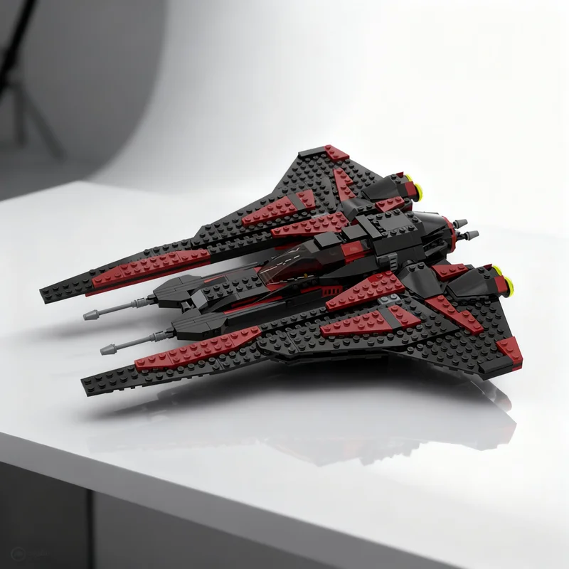 

381 деталь MOC: Звездный истребитель Мандалорцев, кастомизированная аэродинамичная модель, конструктор, игрушка-подарок на день рождения