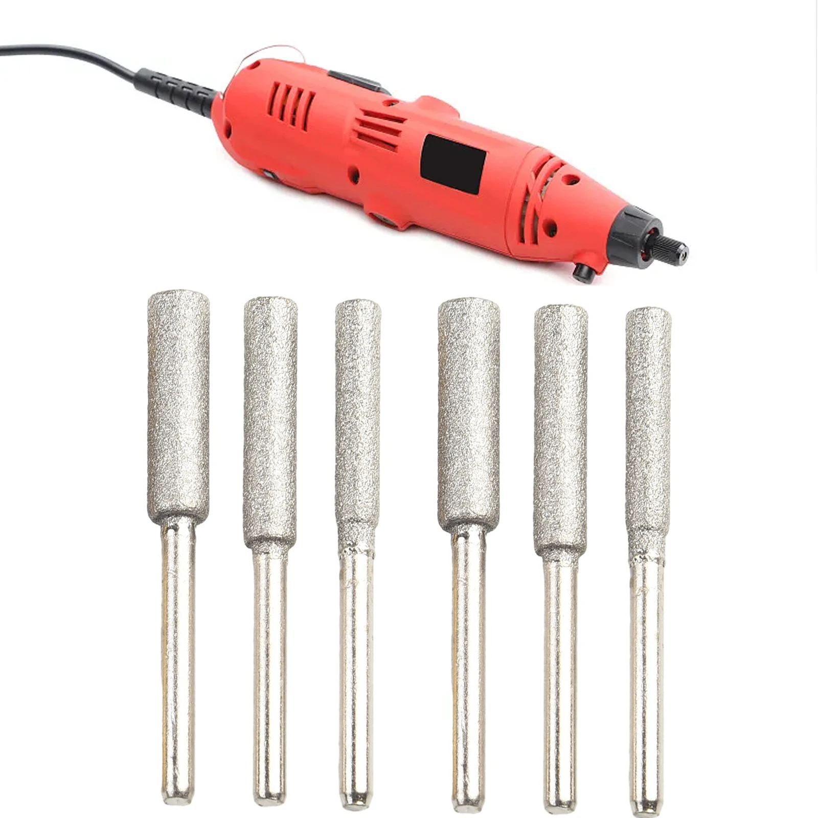 

6 Pack Emery Chainsaw Sharpeners for 4mm 4 8mm and 5 5mm Burrs for Polishing and For Sharpening Chainsaw Blades