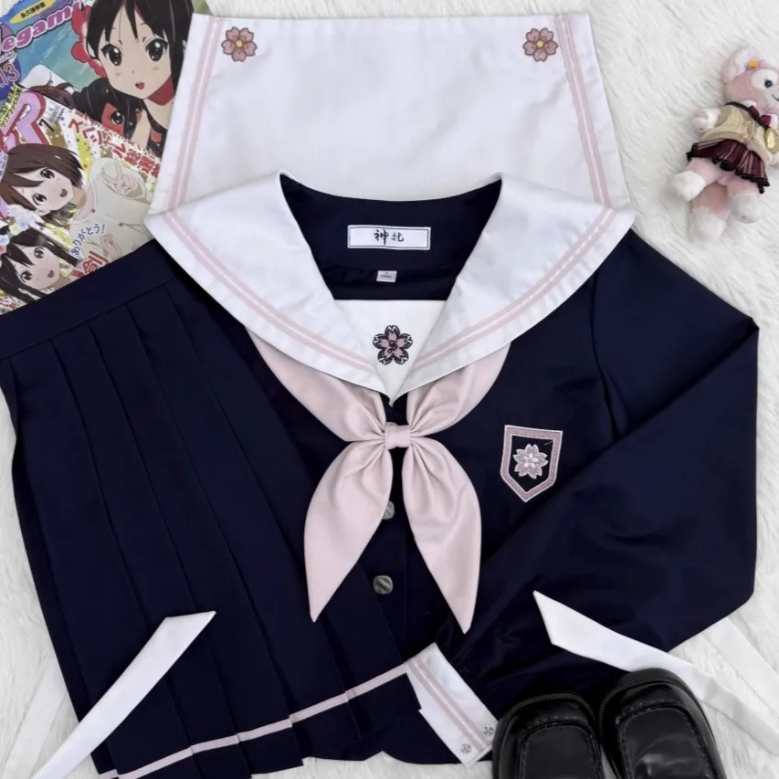 Koreanischer Matrosenanzug JK Uniform Langarm Seifuku Japanischer College-Stil Kurzarm-Set Rollenspiel Schule Studentenkleidung
