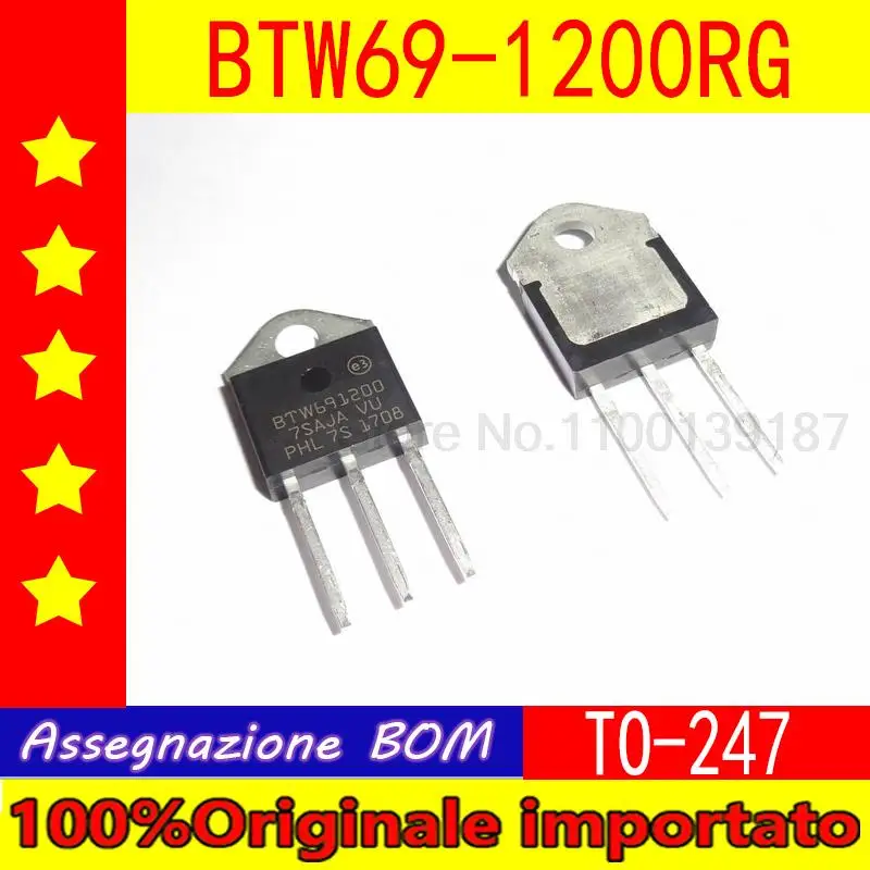 

10pcs/lot BTW69-1000RG BTW691000 50A 1000V BTW69-1200RG BTW691200 50A 1200V TO-247 Triac