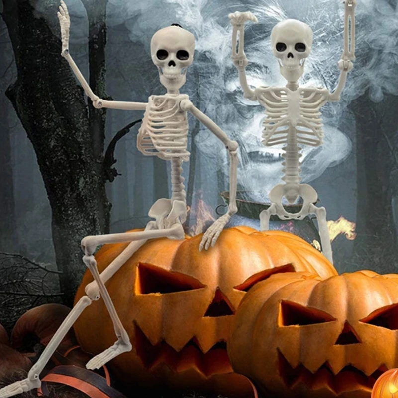 Szkielet całego ludzkiego ciała ruchomymi stawami Stylowa dekoracja na imprezę Halloween