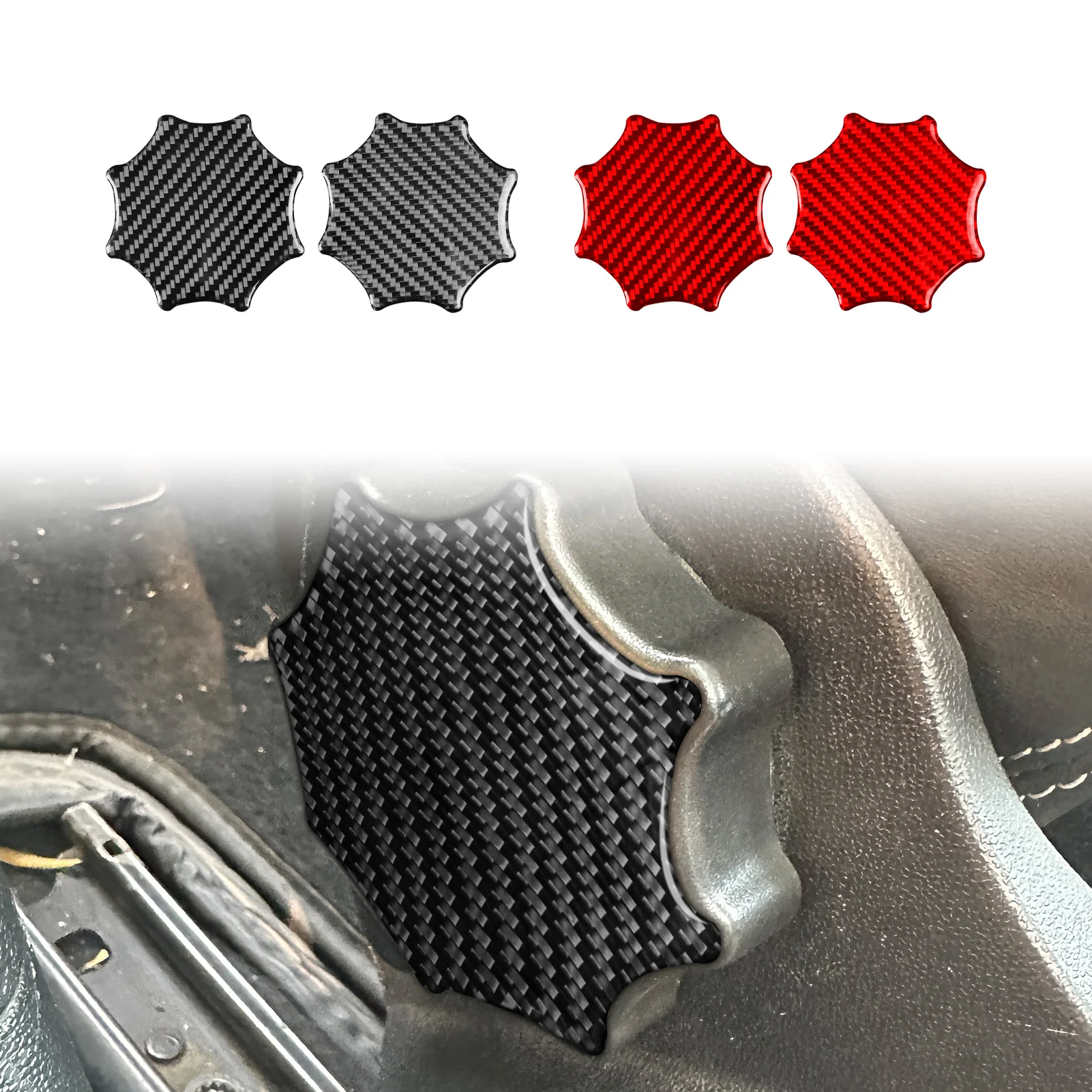 For SEAT Leon MK2 1P Cupra FR 2005—2012 Seat Adjustment Knob Panel / 3K Carbon Fiber+ Resin / 3mm Anti-Scratch view 5
