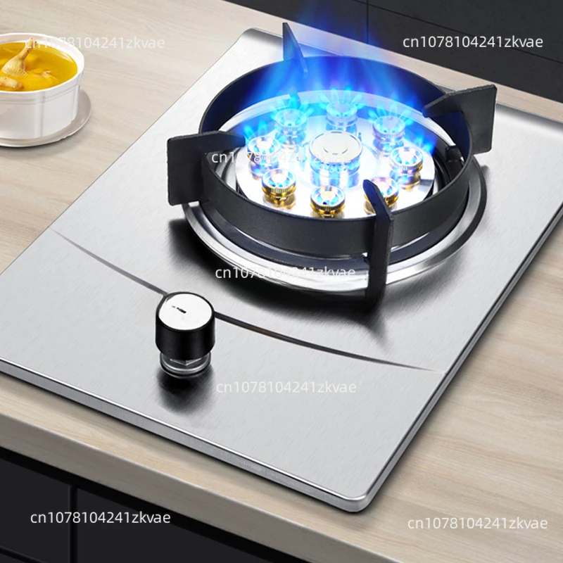 Gas Stove Single  Household Desktop Liquefied Gas Natural Gas Embedded Stainless Steel Fierce Fire