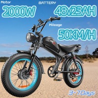 EMOKO C93 E-bike 2000W Dual Motor 48V23AH Lithium Battery Hydraulic Brake Motorcycle 20*4.0 Inch Fat Tire Snow Electric Bicycle