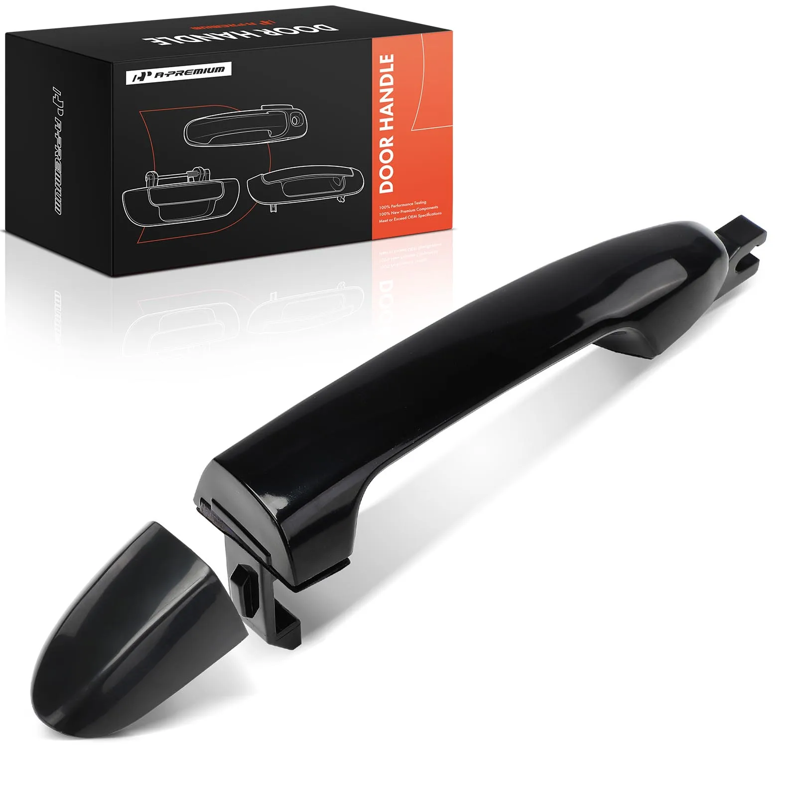 A-Premium Rear Passenger Side Primed Black Exterior Door Handle for Kia Spectra 2004-2009 Spectra5 2005-2009
