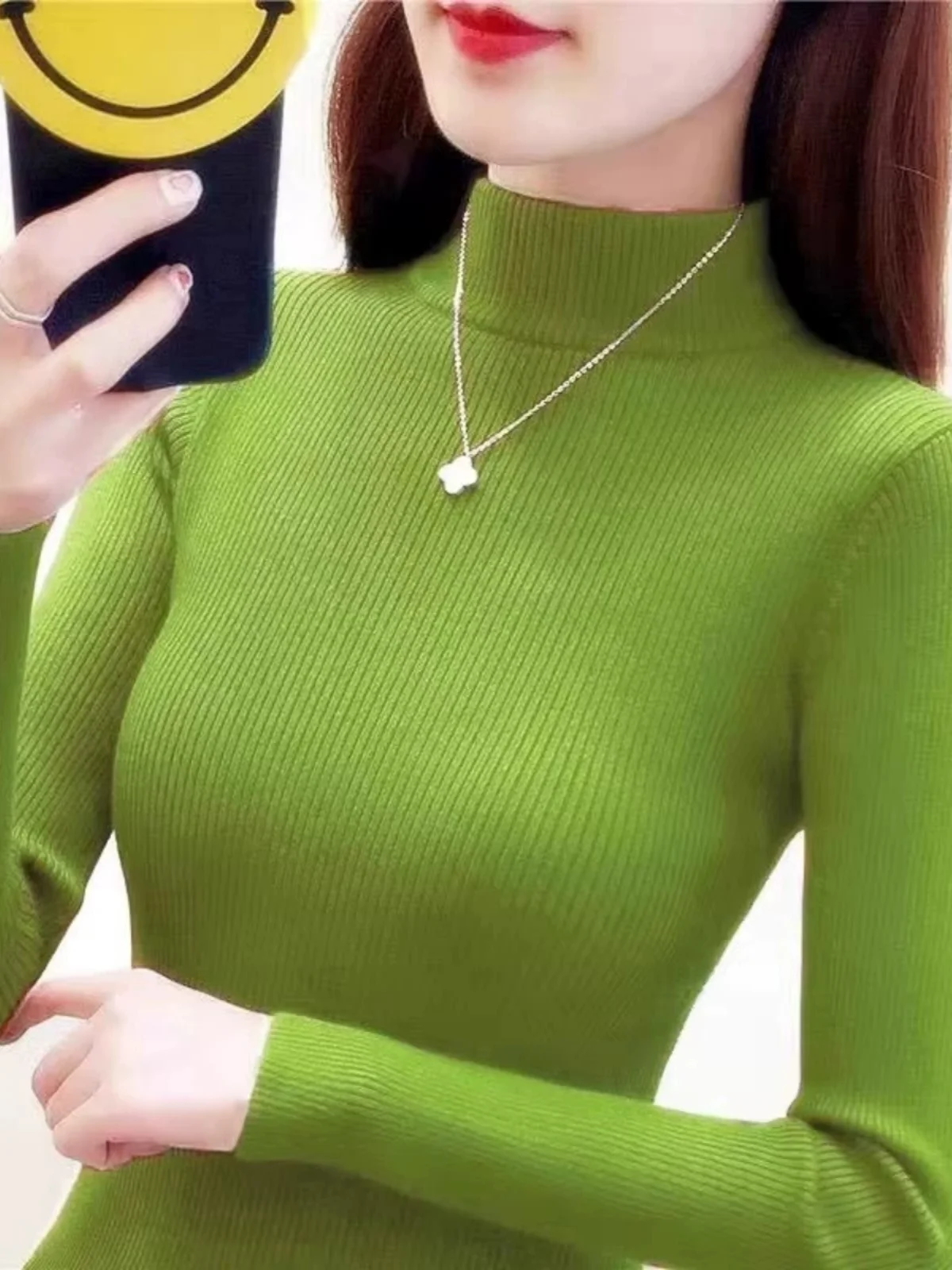 Plus size feminino f gola alta longa sve malhas fino ajuste camada base irt casual outono inverno faion coreano sle