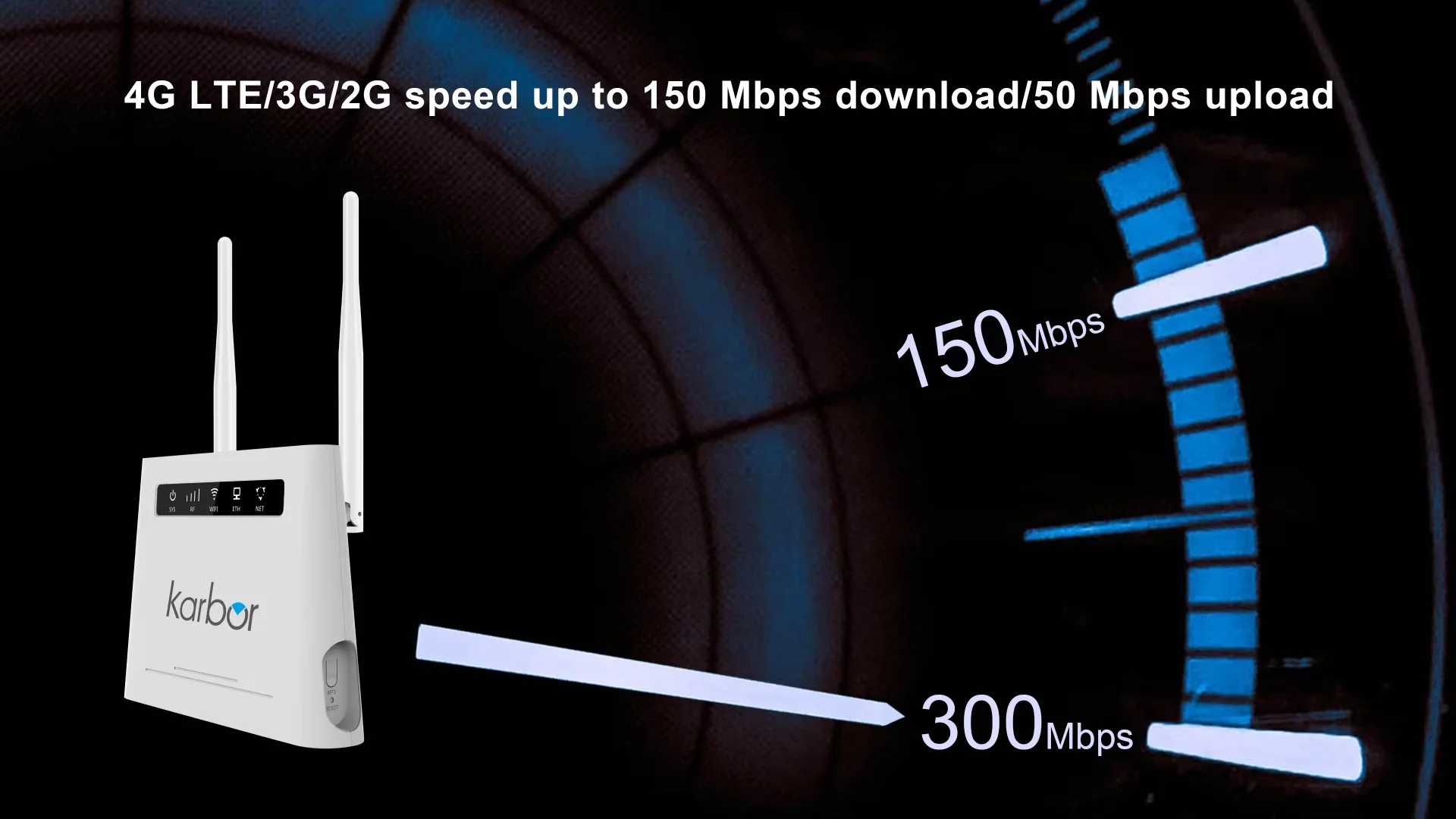 Karbor 4g Lte Wireless Wifi6 Mobile Hotspot Dualband Wifi Router with Sim Card Slot  RJ11 RJ45 4g Wifi Router