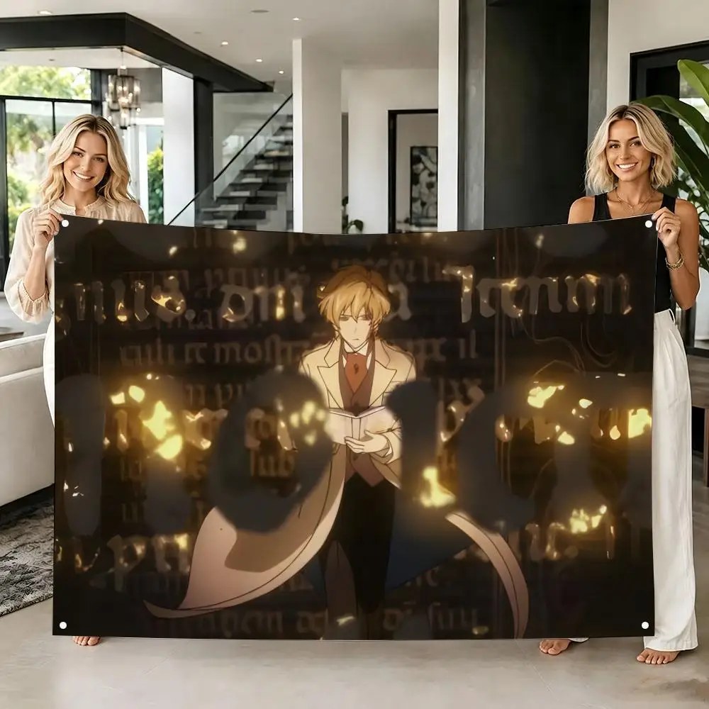 Gothic Anime T-The Mystic Archives of Dantalian Flags Tapestry Creative Pattern Photo Living Room Wall Art Party Outdoor Decor