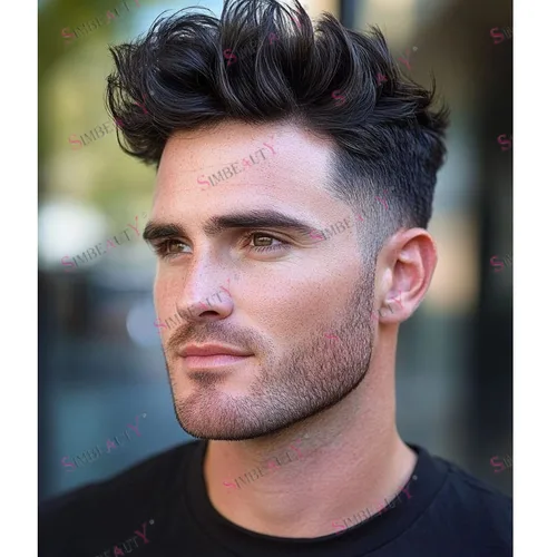 Imagen 2 del producto Pelucas de cabello humano ondulado de 30mm para hombres, línea de cabello Natural indetectable, peluquín de silicona súper duradero, Base de piel de inyección de 0,1mm