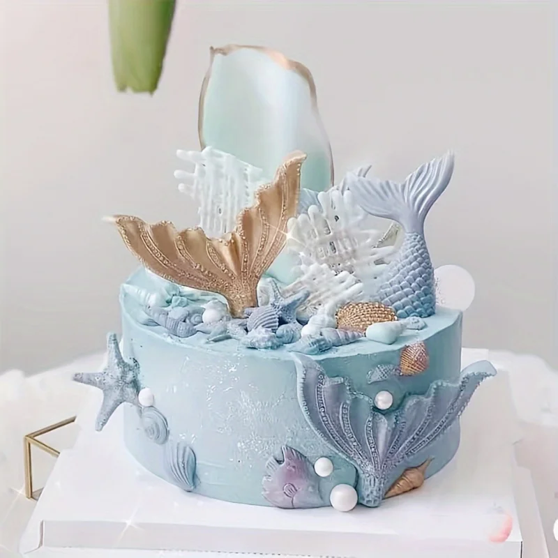 

4 комплекта силиконовых форм на тему океана, морские водоросли, рыба, краб, коралл, раковина, силиконовая форма в форме ракушки, ручные инструменты «сделай сам», формы для литья из смолы