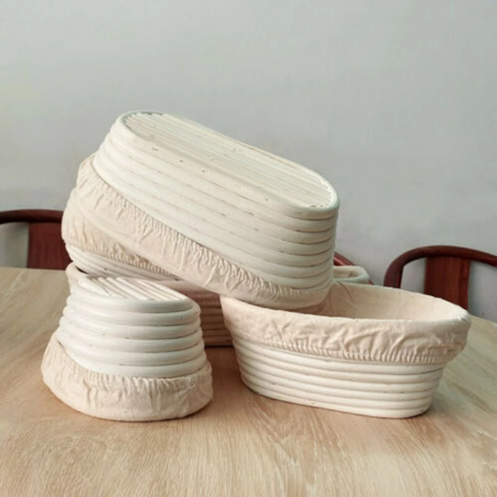 Oval Bread Proofing Proving Basket Rattan Dough Banneton Baguette Brotform Tools