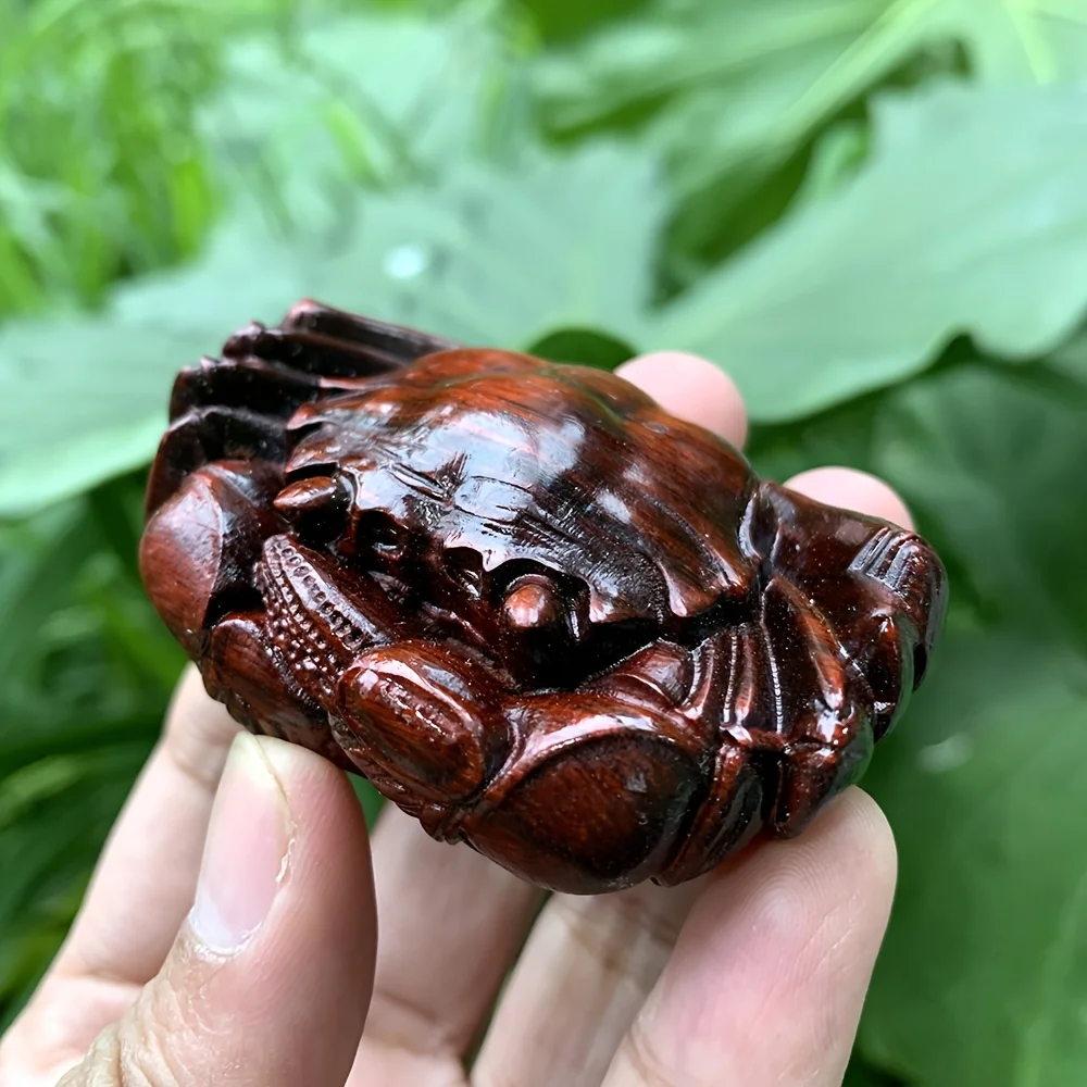 Hand-Carved Wooden Creative Crab Ornaments Suitable for Desktop Decorations, Home Decor, Living Room, Centerpiece, Office, Birthday Gifts, Christmas Gifts