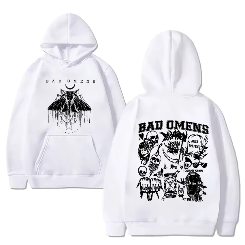 Moletom unissex de Bad Omens para homens e mulheres, pulôver de lã, manga comprida, streetwear casual, pulôver de Concrete Forever Tour, estampa Hip Hop, vintage, 2022