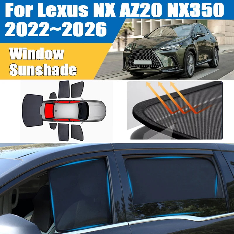 For Lexus NX AZ20 NX350 2022~2026 Windshield Window Visor Heat Insulation Car Mesh Sunshade UV Protection Visor Car Accessories