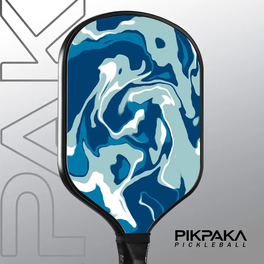 Juego de paletas de Pickleball aprobadas por USAPA T700 fibra de carbono Unibody termoformé con núcleo de panal de 16MM Power & Spin azul marino