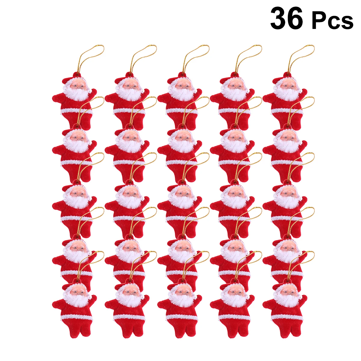 

36 Pcs Plastic Santa Claus Hanging Pendant Christmas Decorations Party Lightweight Festive nament Bulk Small