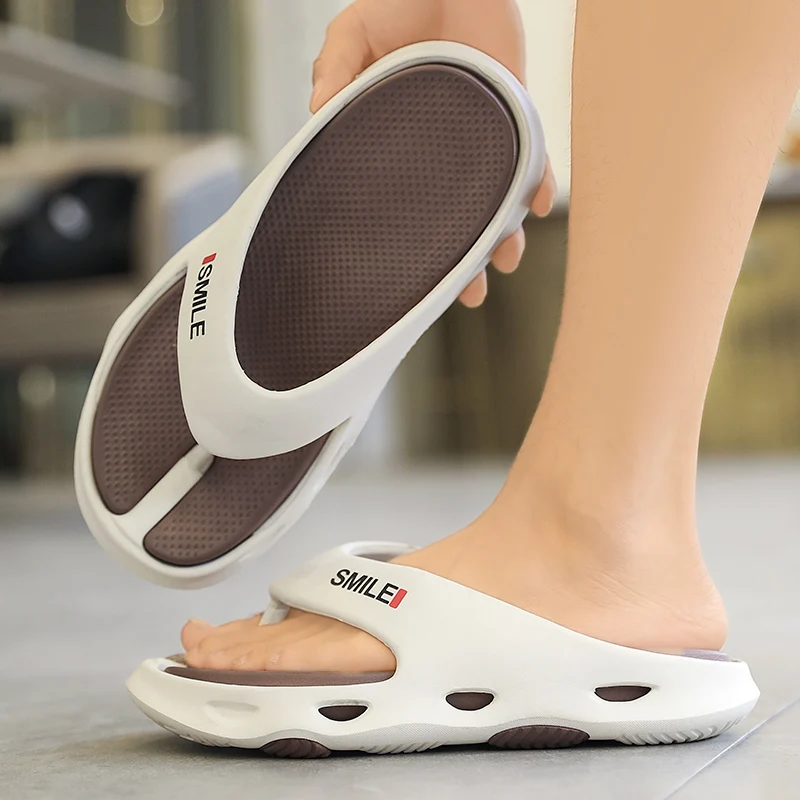 

Мужские летние шлепанцы на платформе, новинка 2024, высококачественные мужские сандалии с зажимами для ног на улице, пляже