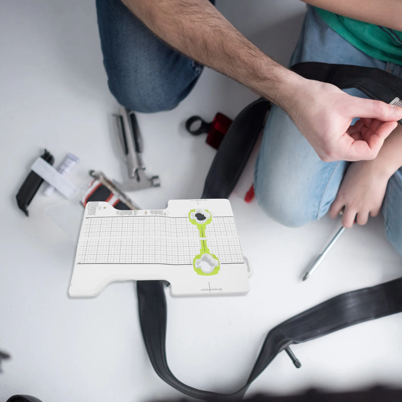 Bike Pedal Cleat Fitting Tool Durable Plastic Sturdy Shoe Cleat Adjuster Road Mountain Bicycle Accessory Shoe Pedal Fitting Tool