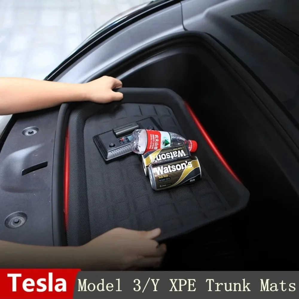 

XPE Rubber Rear Trunk Storage Mat For Tesla Model Y 3 2017-2022 2023 Front Trunk Mat Floor Waterproof Tasteless Protective Pads