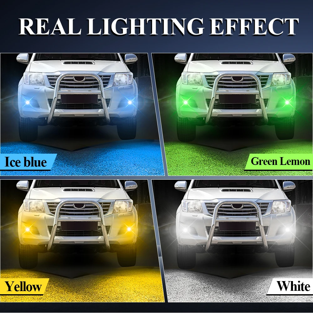 ثنائي اللون فلاش LED الجبهة الضباب الخفيف لتويوتا HiLux Vigo 7 N1 N2 N3 2005-2012 2011 2010 2009 2008 2007 المتعرج مصباح الضباب 12 فولت