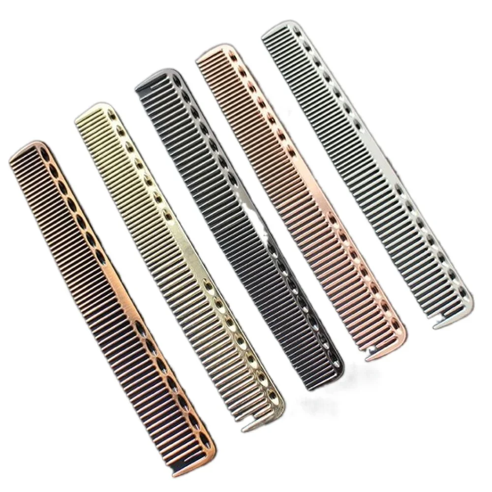 Aluminuml Metal Anti-static Hair Comb Professional Hairdressing Combs Hair Cutting Dying Brush Barber Tools Salon Accessaries