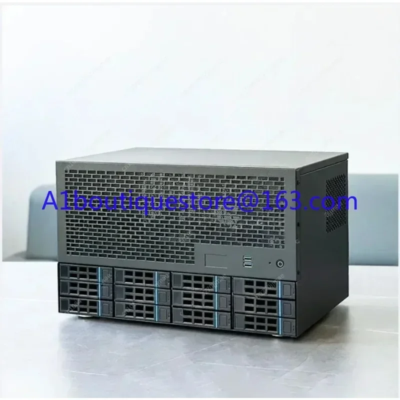 12 Bay NAS Chassis, ATX Motherboard, ATX Power Supply, 8 Full Height Slots, Enterprise Home Qunhui AIO Server