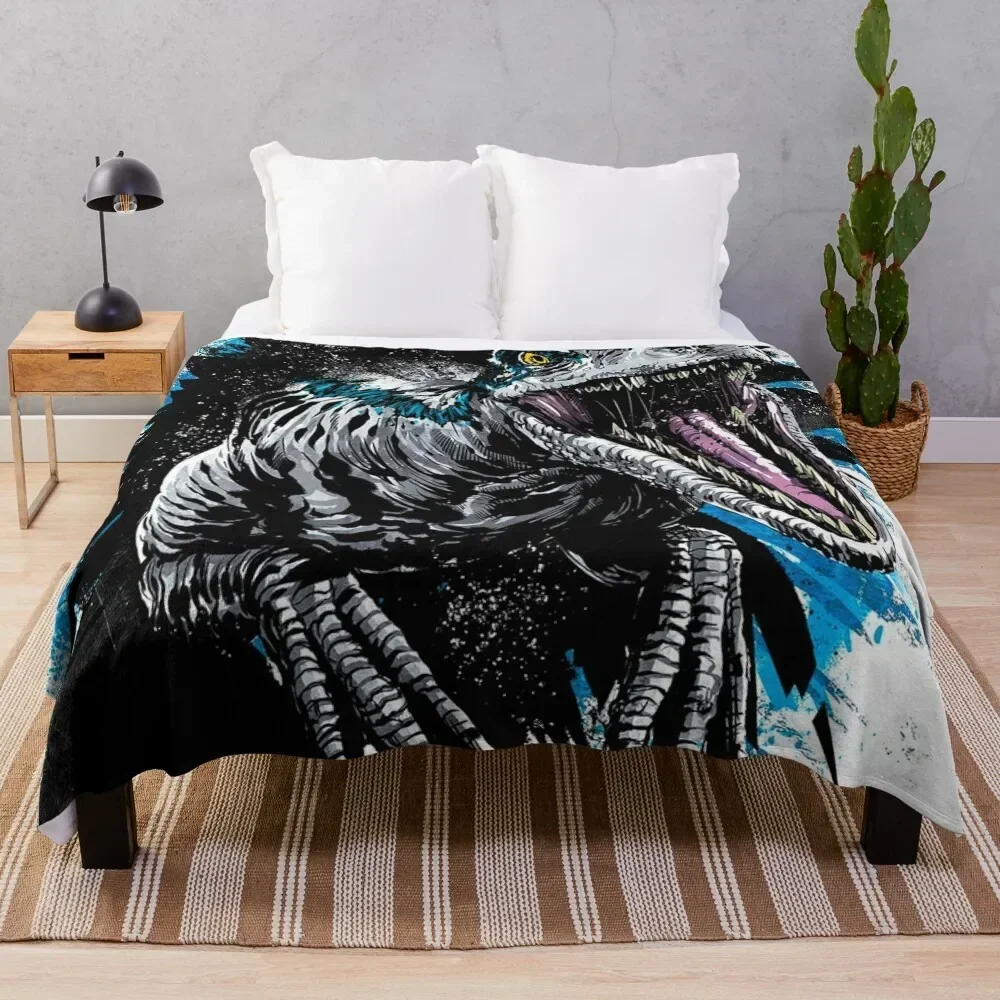 

Velociraptor Art Throw Blanket Sleeping Bag Vintage Soft Decorative Sofas Blankets