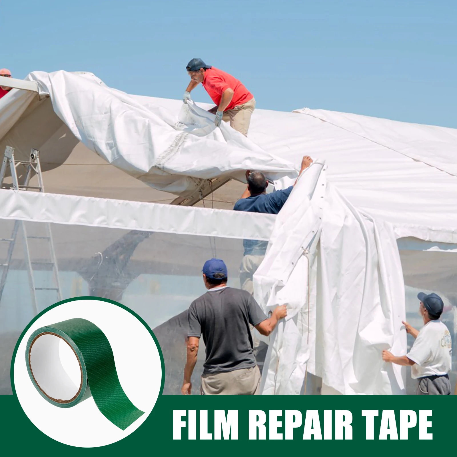 

Heavy Duty Waterproof Repair Tape Greenhouse Covering Self Adhesive Patch For Tents Tarps Vinyl Furniture Outdoor Gear