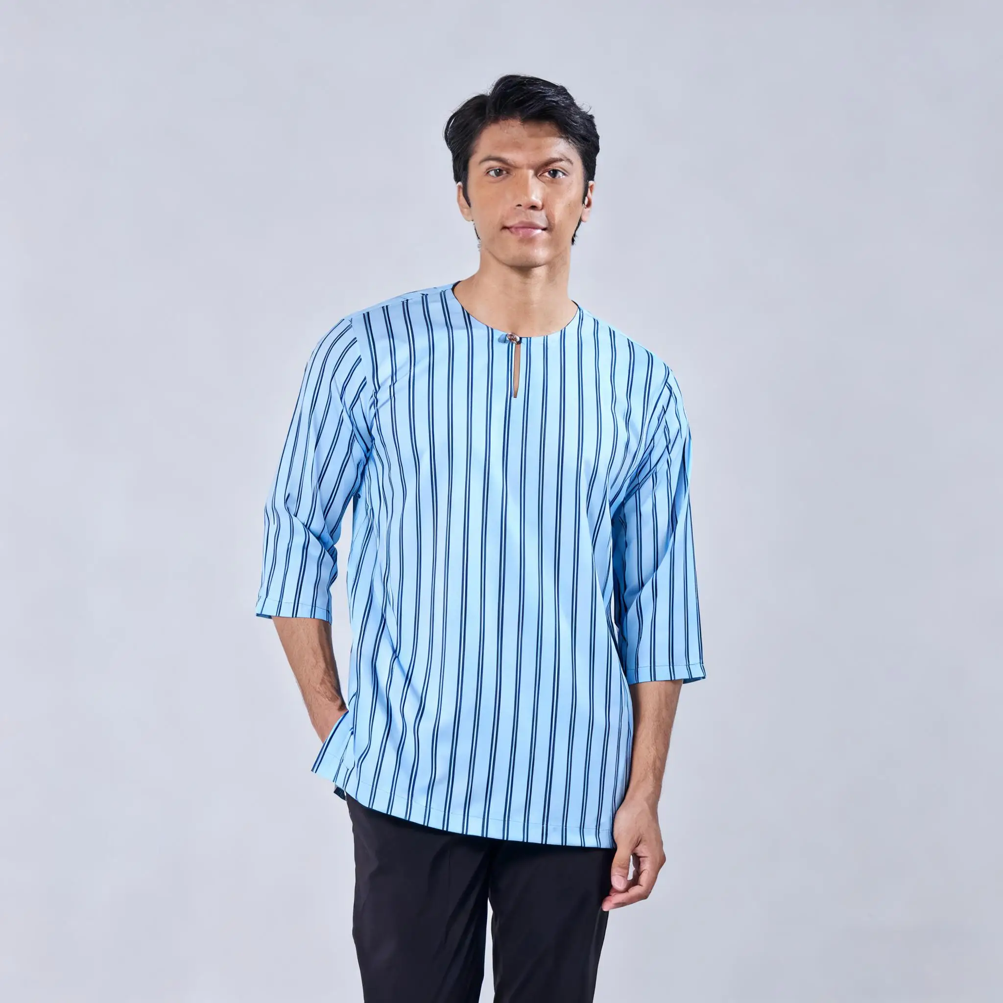 عباية رجالي ثوب عربية بأكمام قصيرة هينلي قفطان إسلامي تي شيرت عادي ملابس رجالية إسلامية عربية أومبر #3