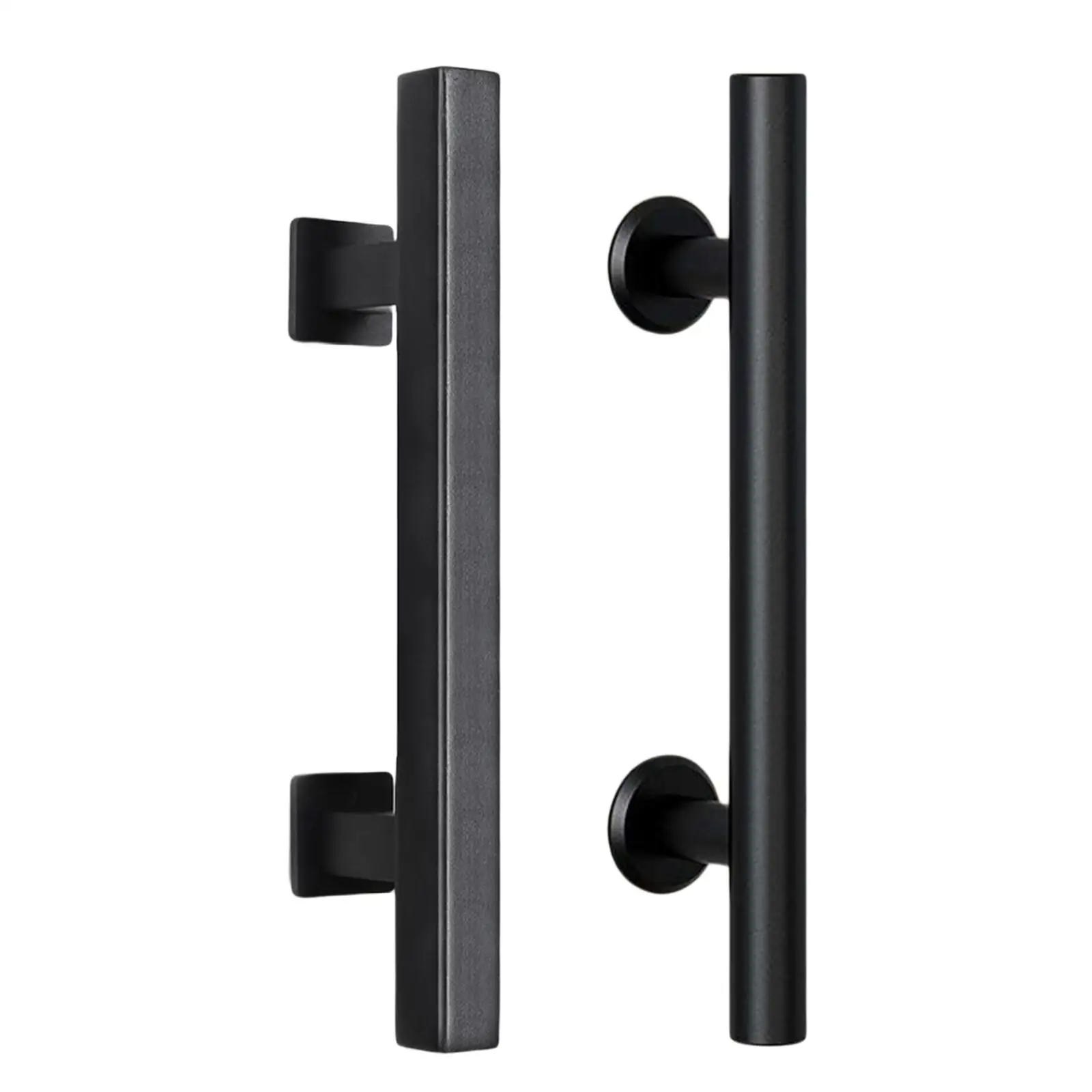 Black Sliding Barn Door Handle Double Sided Hardware Heavy Duty for Garage