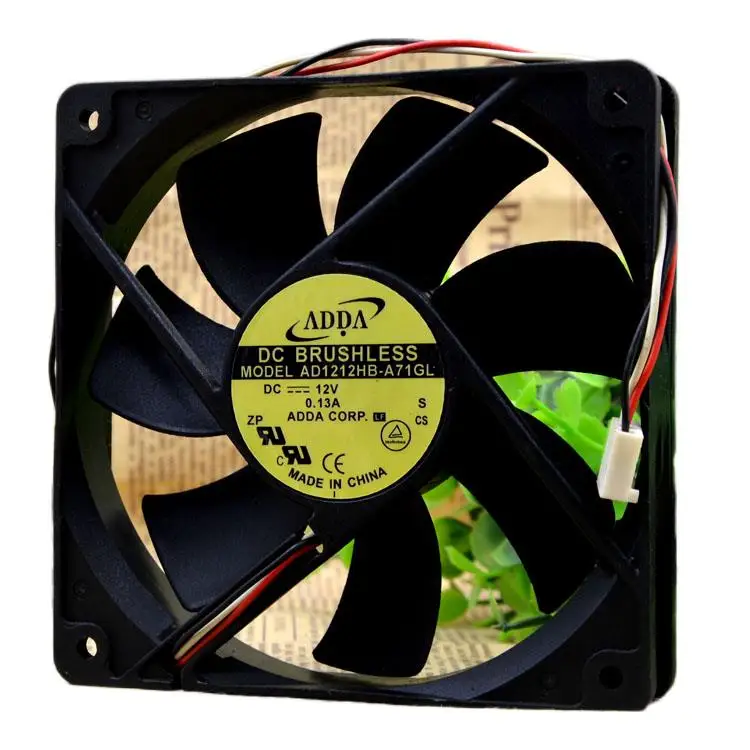 Adda AD1212HB-A71 GL12025 12CM 12V 0.13A châssis CPU ventilateur de refroidissement silencieux