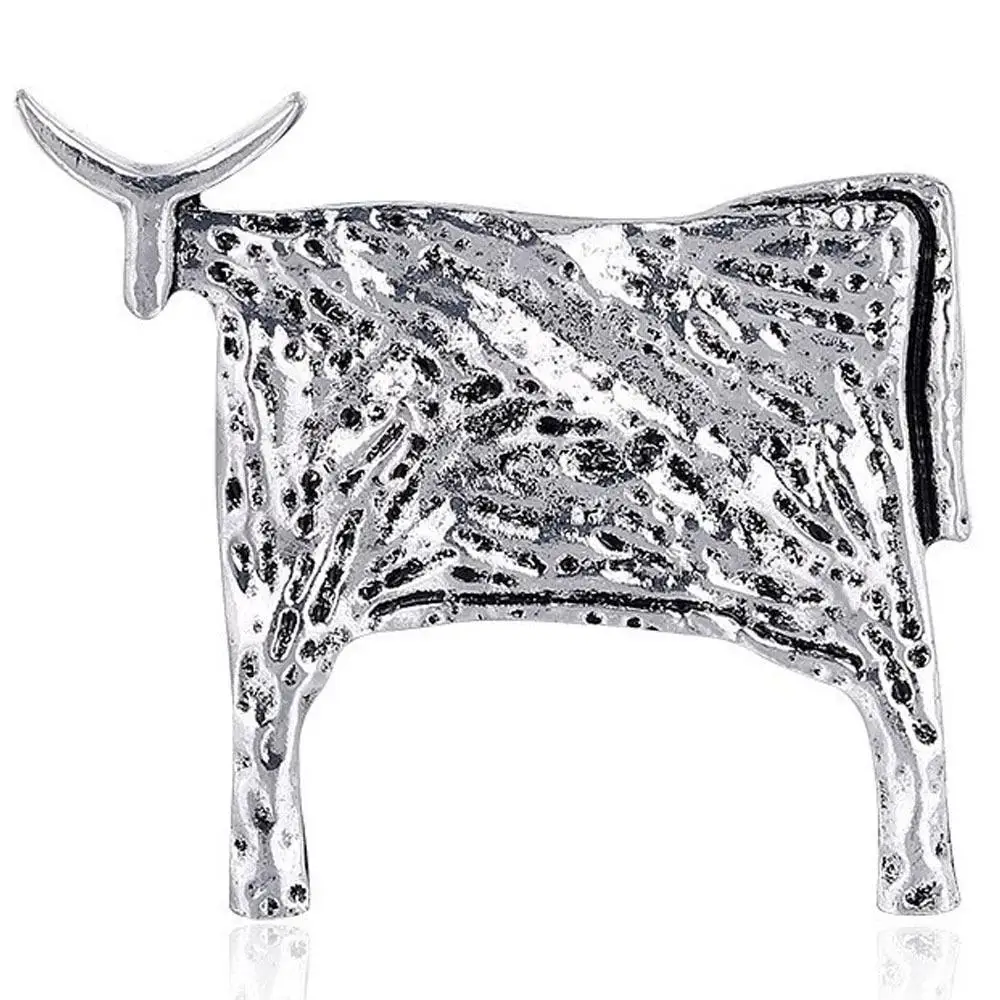 Fashion Quirky Cow Exquisite Couple Brooch Pin Jewelry Retro Elegance Design Showcase Charm Jackets Bags for Wedding Valentine's Day Gifts