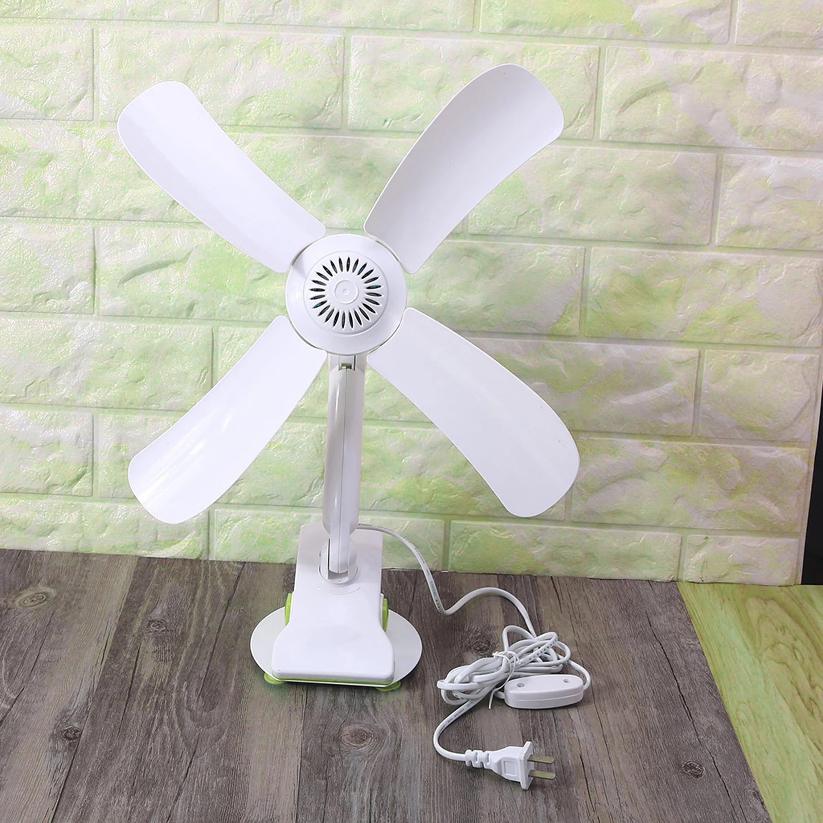 US Plug 220V 16.54นิ้วคลิปบนพัดลมเงียบ4ใบมีดพัดลมสำหรับสำนักงานโรงเรียนหอพักห้องนอนไม่รองรับ AC 110V Drop Shipping