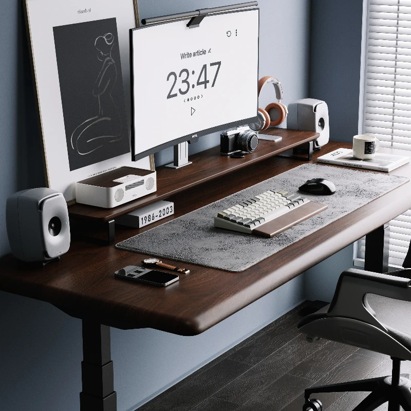 

Intelligent adjustable lifting desk, e-sports table, solid wood electric lifting table, computer