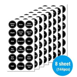 Printing Spice Can Labels And Food Storage Room Stickers Blackboard Pasting Spice Labels With A Diameter Of 3.8cm