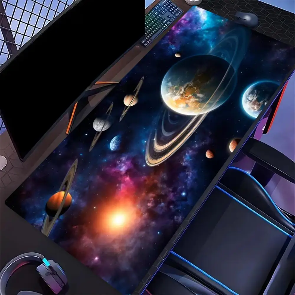 Color Galaxy Planets Mousepad  Pc Gamer Computer Accessories Gaming Mous Pad Laptop Keyboard Carpet Large Desk Mat rug